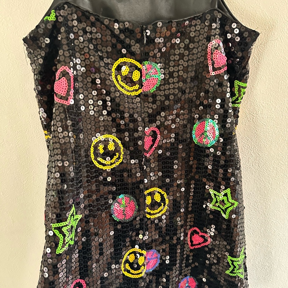 Lola + The Boys Black and Pink Sequin Slip Dress - Picture 8 of 10